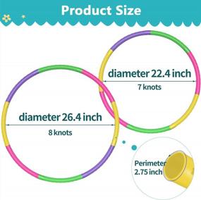 img 1 attached to 2 Pack Adjustable & Detachable Length Kids Hoop Plastic Toys For Party Games, Gymnastics, Dog Agility Equipment And Christmas Wreath