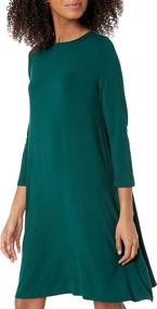 img 2 attached to 👗 Stylish and Versatile Amazon Essentials Women's Sleeve Boatneck Clothing and Dresses