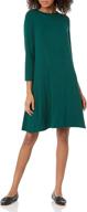 👗 stylish and versatile amazon essentials women's sleeve boatneck clothing and dresses logo