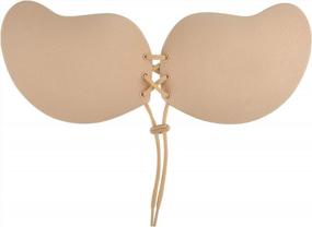 img 4 attached to Sexy And Secure: JOATEAY Women'S Strapless Backless Push Up Adhesive Bra With Underwire
