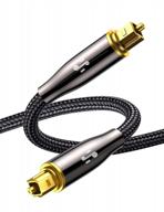 6.6ft oldboytech slim nylon braided digital optical audio cable - 24k gold-plated toslink cord for home theater, sound bar, tv, ps4, vizio with cl3 rating - black logo
