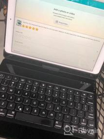 img 8 attached to Чехол-клавиатура Earto из розового золота для iPad 9th/8th/7th Generation, Air 3 и Pro 10.5 | 10,2 дюйма | Вращающийся на 360° | тонкий, беспроводной | Обложка фолио в твердом переплете | 7-цветная подсветка для улучшения SEO