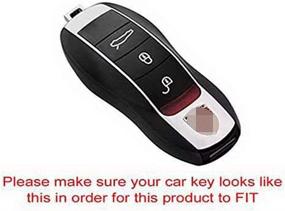 img 3 attached to IJDMTOY (1) Exact Fit Metallic Chrome Silver Smart Remote Key Fob Shell Compatible With Porsche Cayenne Panamera Macan 911