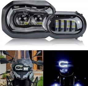 img 4 attached to LED Headlight Assembly For F800GS, E-Mark Approved Head Light Front Lamp With High-Low Beams DRL For BMW F800GS / F800GS ADV / F800R / F700GS / F650GS Accessories