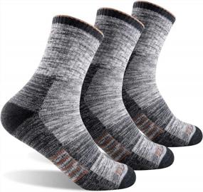 img 4 attached to High-Performance Hiking Socks For Men And Women - FEIDEER Moisture-Wicking Cotton Cushion Ankle Socks With Arch Support