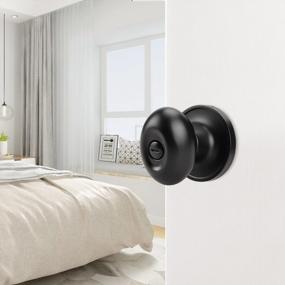 img 3 attached to Secure Your Privacy With A Set Of 3 Oval Egg Shape Door Knobs In Black