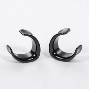 img 1 attached to TBOSEN 2PCS Set Of Fashionable Saddle Ear Tunnel Plug Piercing Hangers – Available In Various Sizes 2G-1-3/16'' (6Mm-30Mm)