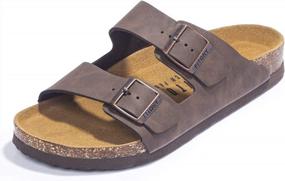 img 4 attached to Comfortable And Stylish FITORY Men'S Sandals With Arch Support And Adjustable Buckle Straps