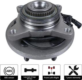 img 3 attached to MACEL 515079 Front Wheel Hub Bearing Assembly for 2004-2008 Ford F150 & 2006-2008 Lincoln Mark LT, 6 Lugs with ABS