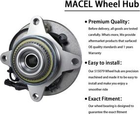 img 2 attached to MACEL 515079 Front Wheel Hub Bearing Assembly for 2004-2008 Ford F150 & 2006-2008 Lincoln Mark LT, 6 Lugs with ABS