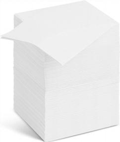 img 2 attached to Premium Linen-Feel White Cocktail Napkins - Soft & Absorbent Cloth-Like Dessert & Beverage Napkins - Ideal For Restaurants, Bars, Cafes & Events - Pack Of 200