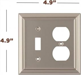 img 3 attached to SLEEKLIGHTING Pack Of 2Wall Plate Outlet Switch Covers By SLEEKLIGHTING-Decorative Satin Nickel-Variety Of Styles: Decorator/Duplex/Toggle / & Combo-Size: 2 Gang Combo Toggle And Receptacle