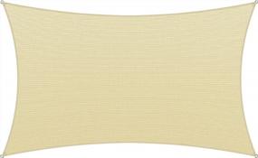 img 3 attached to Amgo 8'X12' Beige Rectangle Sun Shade Sail Canopy Awning - 95% UV Blockage, 5 Years Warranty (Customizable)