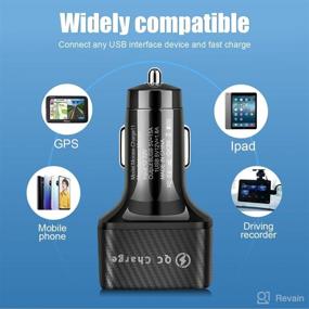 img 2 attached to 🔌 High-Speed 6-Port USB QC3.0 Car Charger Adapter for iPhone, Samsung Galaxy - Black (1PCS)