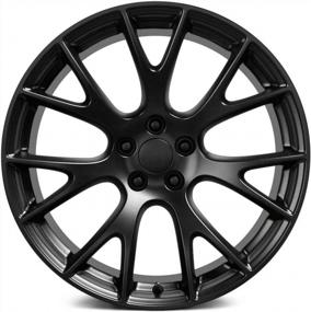 img 3 attached to V1180 Hellcat 20X9.5 Satin Black Wheel 5X5/+28Mm Offset Topline Replicas