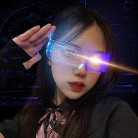 img 2 attached to 👓 Cyberpunk Luminous Cosplay Halloween Glasses