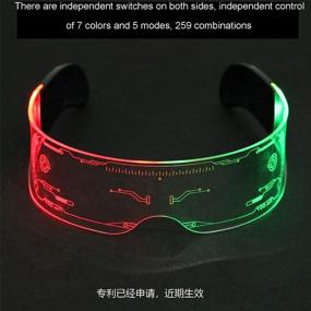 img 3 attached to 👓 Cyberpunk Luminous Cosplay Halloween Glasses