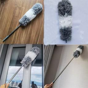 img 1 attached to 🧹 Tonmp 5 PCS Extension Duster Kit: 30-100 Inches Pole, Reusable Bendable Washable Dusters for Cleaning Ceiling Fan & Furniture