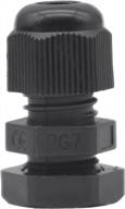 водонепроницаемые нейлоновые кабельные вводы, 20 шт., соединительный фитинг lantee pg 7 из черного пластика логотип