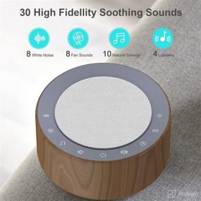 img 3 attached to 🔉 YTE White Noise Machine - 30 High Fidelity Soundtracks, 7 Colors Night Lights, Full Touch Cloth Grille and Buttons, Timer & Memory Features - Plug-in Sound Machine for Baby, Adults