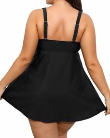 img 2 attached to Daci'S Flowy Plus Size Swim Dress: Two-Piece Tankini Set Perfect For Women With Boyshorts
