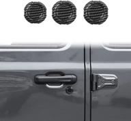 🔑 hoolcar carbon fiber exterior door key jack trim cover door lock cover for 2018-2021 jeep wrangler jl jlu & gladiator jt logo