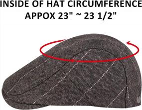 img 2 attached to Enhance Your Style Statement With 2 Classic Herringbone Tweed Newsboy Hats For Men - Grab The Chic Wool Blend Flat Cap And Ivy Cabbie Driving Hat Now!