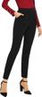 elegant high waist skinny pants for women - soly hux pocket side elastic trousers logo