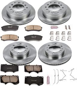 img 1 attached to 🔧 Power Stop KOE138 Autospecialty Brake Kit – OE Front and Rear Brake Rotors with Ceramic Brake Pads