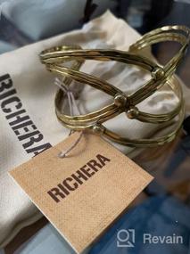 img 5 attached to 👑 Gold Plated Brass Bangle Jewelry for Girls: Richera's Stylish Bracelets