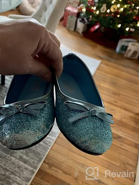 img 1 attached to 💃 Glittery Slip-On Ballet Flats for Little Girls and Toddlers with Bling-Bling Fashion review by Natalie Lee