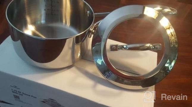 img 1 attached to HOMI CHEF 1.75 QT(Quart) Stainless Steel Sauce Pan With Glass Lid & Whole-Clad 3-Ply Technology For Non-Toxic Cooking - Mirror Polished Nickel-Free Soup Pot And Small Cooking Pot review by Rachael Staranowicz