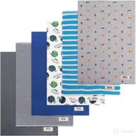 👶 bluesnail 6 pack large baby burp cloths: ultra absorbent & soft double layered burping cloths (blue set) logo