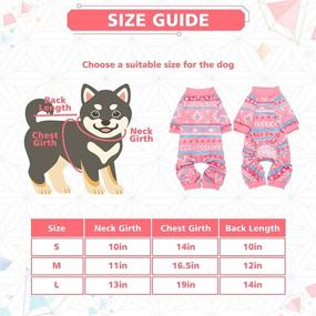 img 3 attached to Stay Stylish and Comfortable with TAILGOO Light Breathable Dog Pajamas - Geometric Patterns, Soft Apparel Jumpsuit for Fashionable Pets!