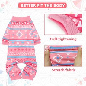 img 2 attached to Stay Stylish and Comfortable with TAILGOO Light Breathable Dog Pajamas - Geometric Patterns, Soft Apparel Jumpsuit for Fashionable Pets!