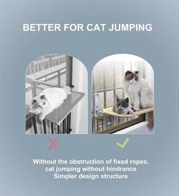 img 1 attached to 🐱 Foldable Cat Hammock Window Perch for Indoor Cats - Window Seats for Big Cats - Wall Furniture for Sunbathing, Perching, Napping and Overlooking