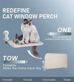 img 2 attached to 🐱 Foldable Cat Hammock Window Perch for Indoor Cats - Window Seats for Big Cats - Wall Furniture for Sunbathing, Perching, Napping and Overlooking