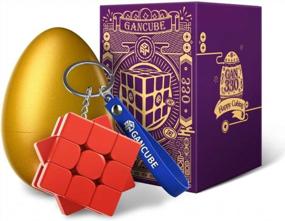 img 2 attached to GAN 356 R S 3X3 Speed Cube With Limited Edition GAN 330 Easter Egg Antique Rhyme Key Chain In Hibiscus Red For Ultimate Puzzle Solving Experience
