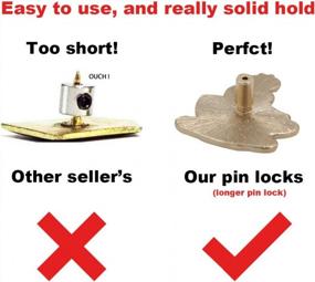 img 1 attached to Secure Your Pins With EuTengHao 30 Piece Gold Locking Pin Backs - 9Mmx5.5Mm Keepers