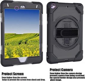 img 2 attached to Heavy Duty IPad Mini 5/4 Case With Pen Holder, 360° Swivel Stand & 3-Layer Protection