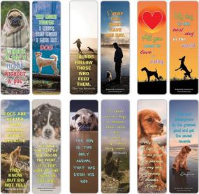img 4 attached to Celebrate Your Love For Dogs With 60-Pack Pet Quotes Bookmarks - Series 1