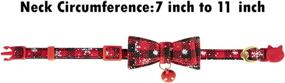 img 2 attached to 🎅 Christmas Bow Tie Collar with Bell for Small Dogs and Cats - Breakaway Design