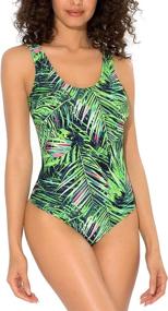 img 4 attached to Flaunt French Elegance with 👙 Smart & Sexy Women's One Piece Swimsuit