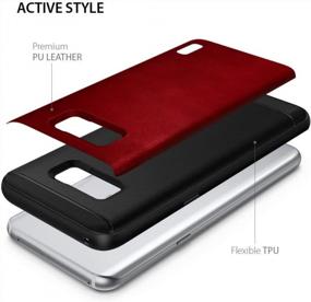 img 1 attached to Ringke Flex S Galaxy S8 Plus Case - Classy Slim Look, Hybrid Protection & Non Slip Grip | Red