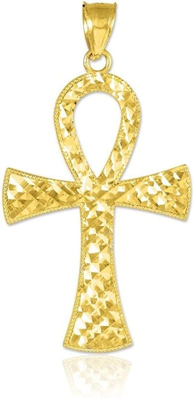 yellow egyptian ankh cross pendant women's jewelry : pendants & coins 로고