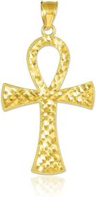 img 2 attached to Yellow Egyptian Ankh Cross Pendant Women's Jewelry : Pendants & Coins