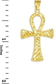 img 1 attached to Yellow Egyptian Ankh Cross Pendant Women's Jewelry : Pendants & Coins