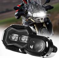 upgrade your bmw motorcycle's lighting with audexen led headlight assembly with angel eyes drl high/low beam logo