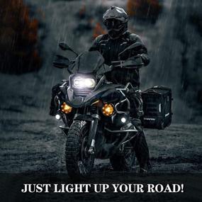 img 2 attached to Обновите освещение вашего мотоцикла BMW с помощью светодиодной фары AUDEXEN в сборе с ангельскими глазками DRL дальнего / ближнего света