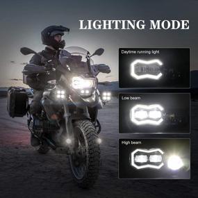 img 3 attached to Обновите освещение вашего мотоцикла BMW с помощью светодиодной фары AUDEXEN в сборе с ангельскими глазками DRL дальнего / ближнего света